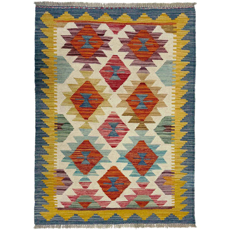 Handmade Multi Kilim Geometric 2x4 ft