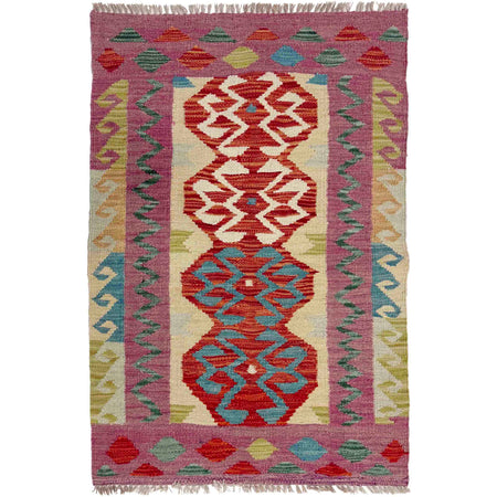 Handmade Multi Kilim Geometric 2x4 ft