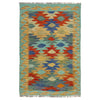Handmade Multi Kilim Geometric 2x4 ft