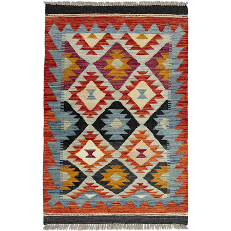 Handmade Multi Kilim Geometric 2x4 ft