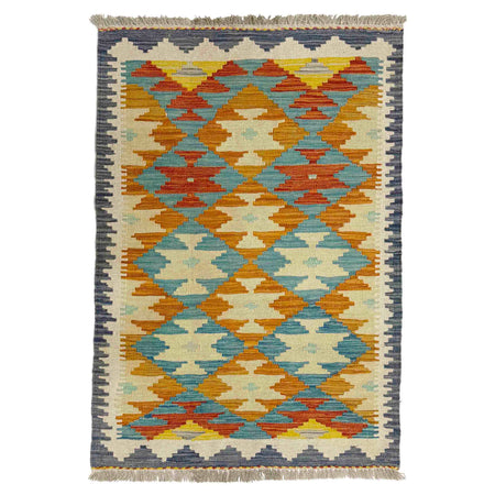 Handmade Multi Kilim Geometric 2x4 ft