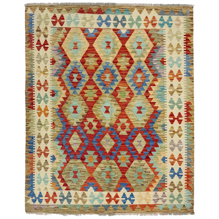 Handmade Multi Kilim Geometric 4x7 ft