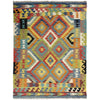 Handmade Multi Kilim Geometric 4x7 ft