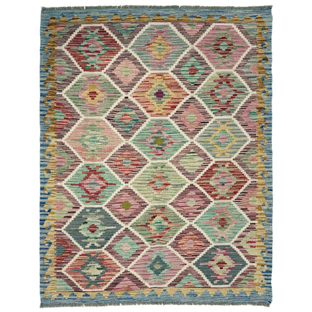 Handmade Multi Kilim Geometric 4x7 ft