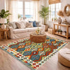 Handmade Multi Kilim Geometric 4x7 ft