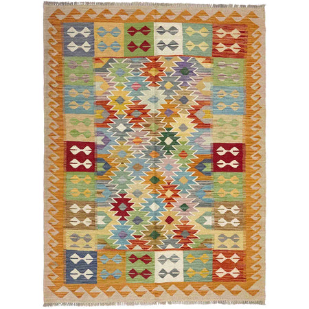 Handmade Multi Kilim Geometric 4x7 ft