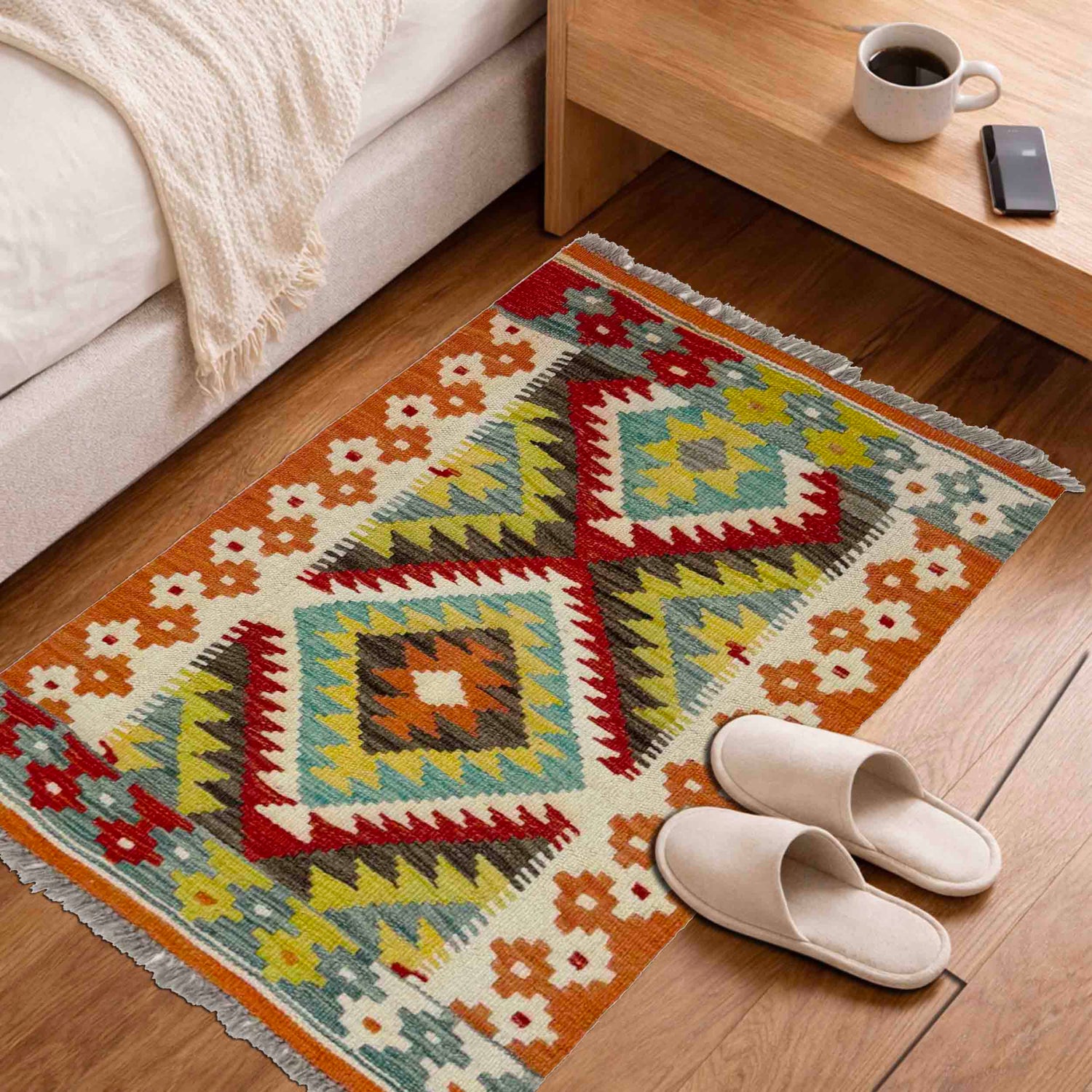 Handmade Multi Kilim Geometric 2x3 ft