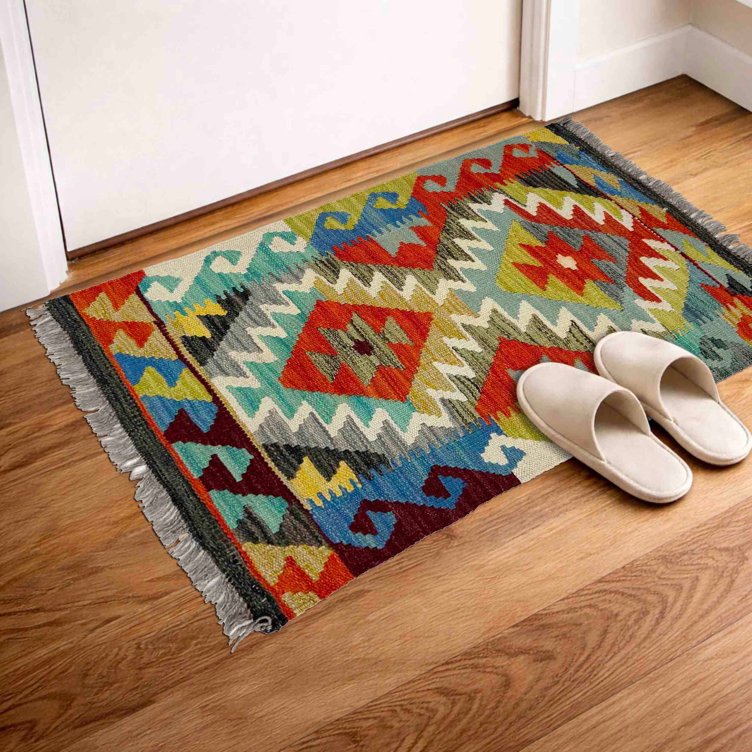 Handmade Multi Kilim Geometric 2x3 ft