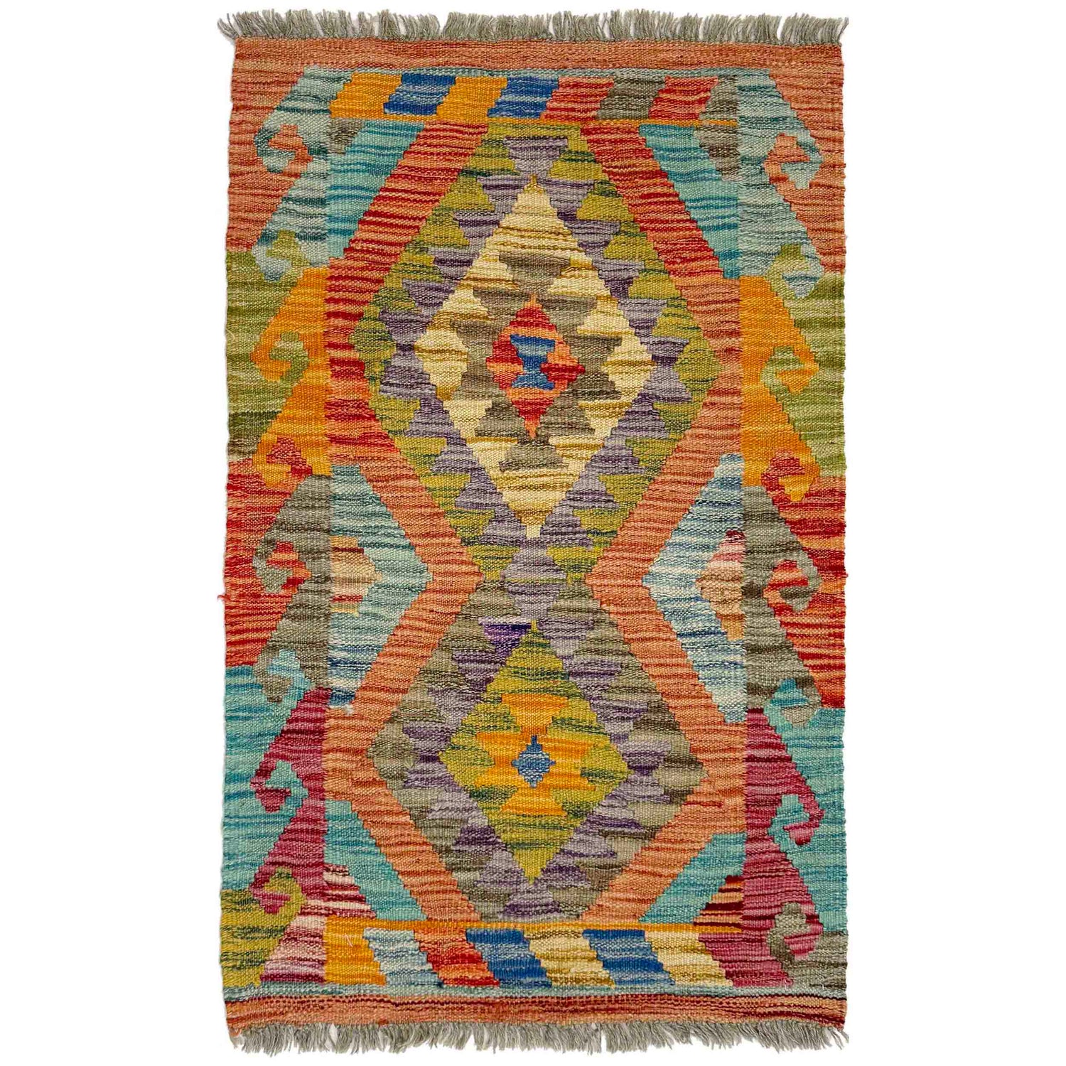 Handmade Multi Kilim Geometric 2x3 ft