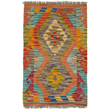 Handmade Multi Kilim Geometric 2x3 ft