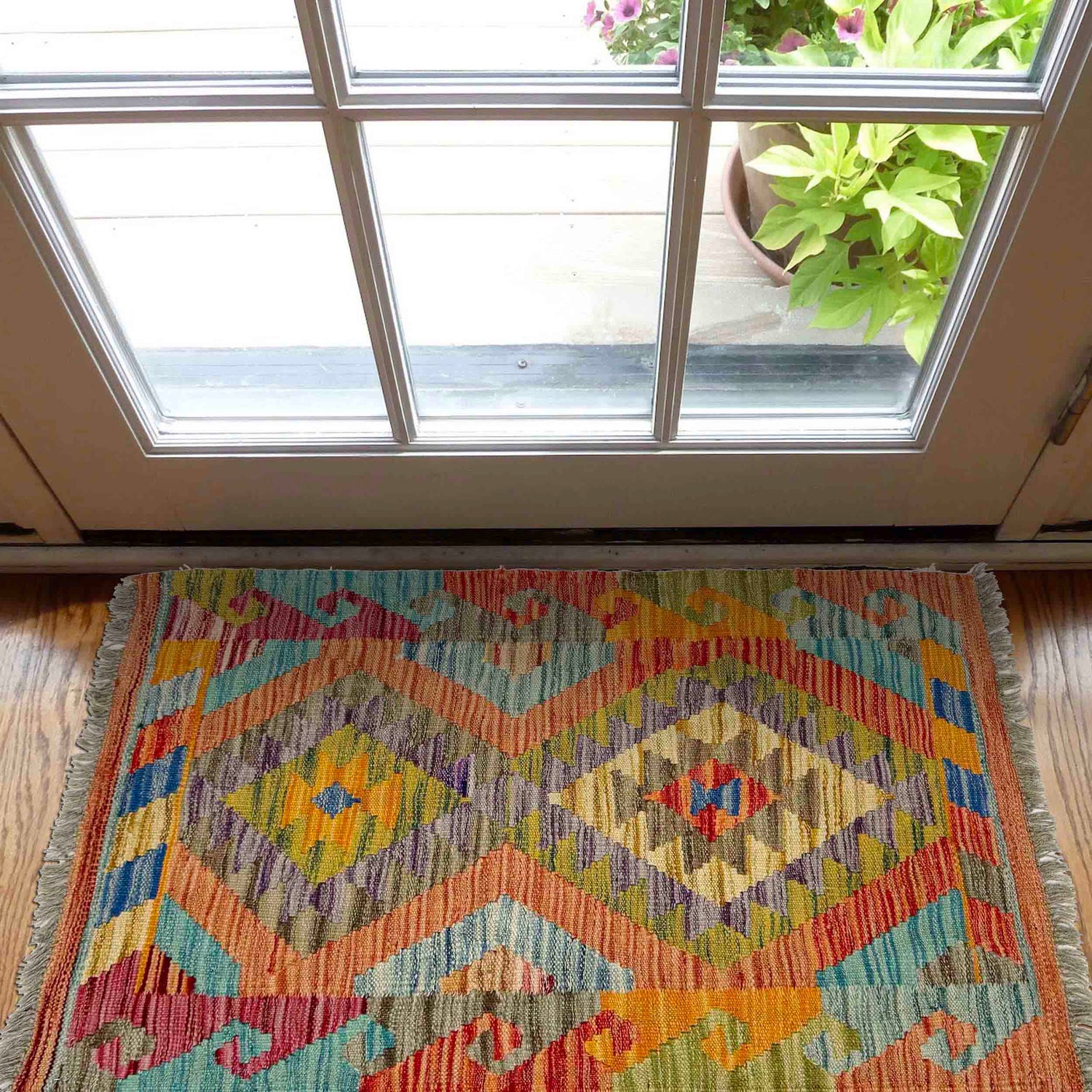 Handmade Multi Kilim Geometric 2x3 ft