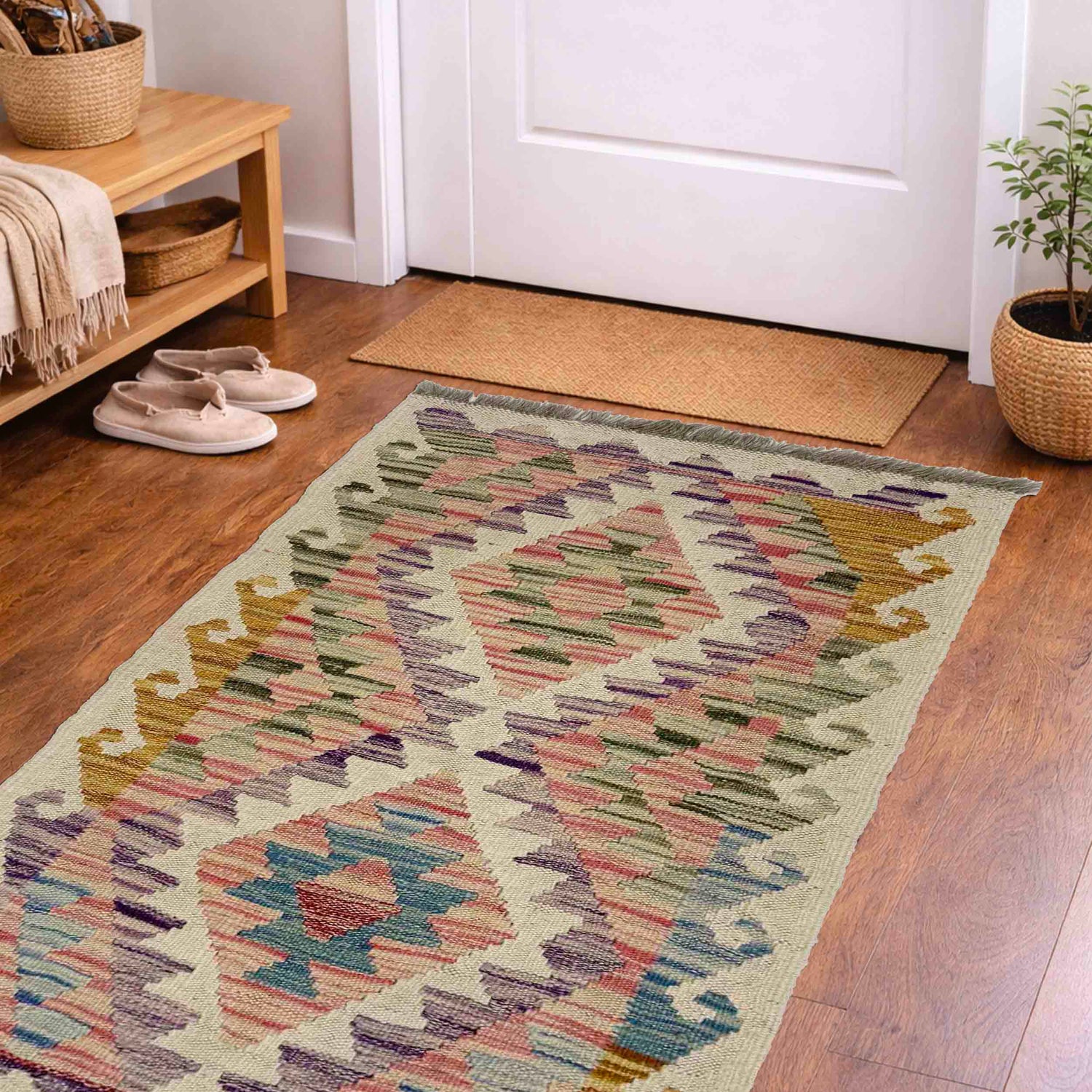Handmade Multi Kilim Geometric 2x3 ft