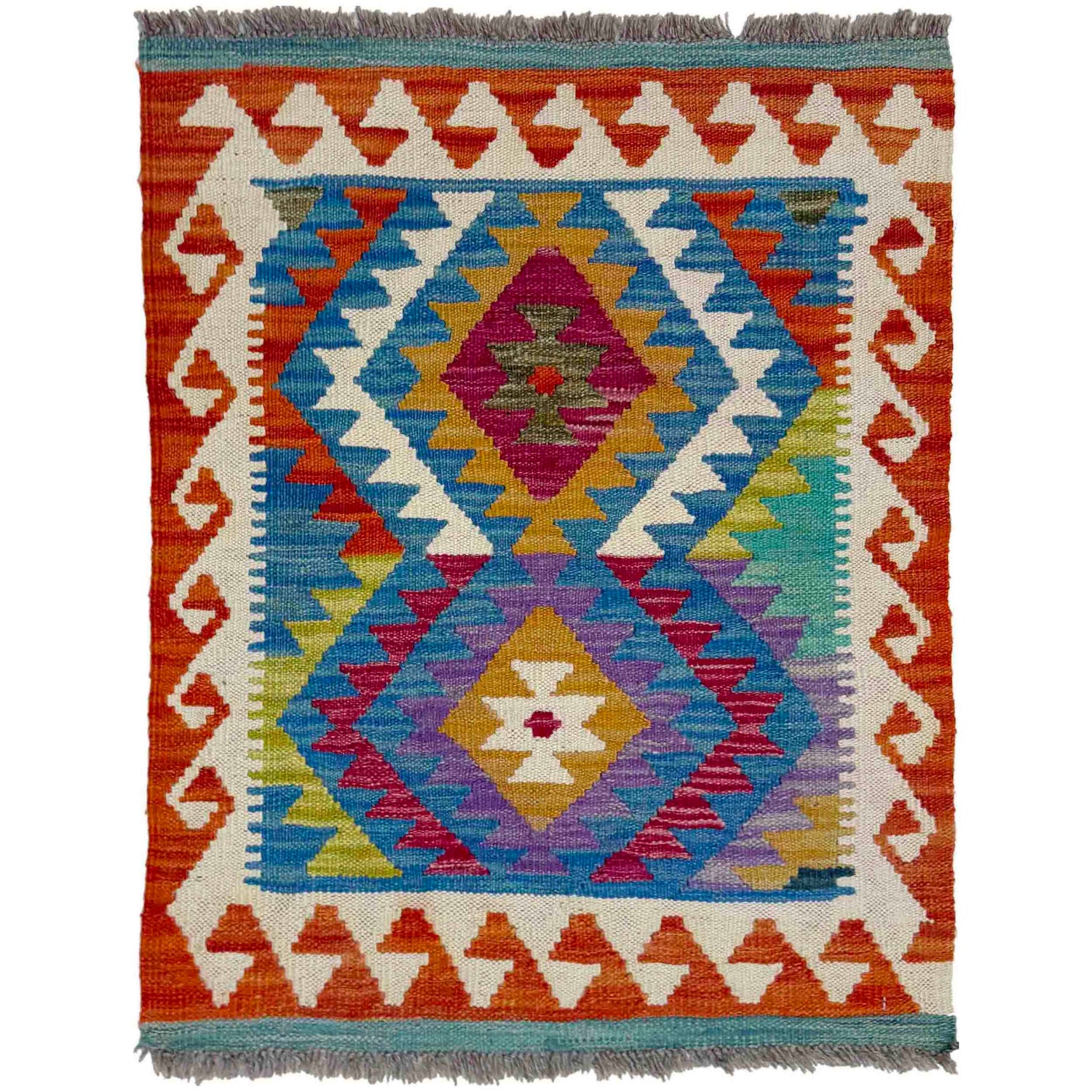 Handmade Multi Kilim Geometric 2x3 ft