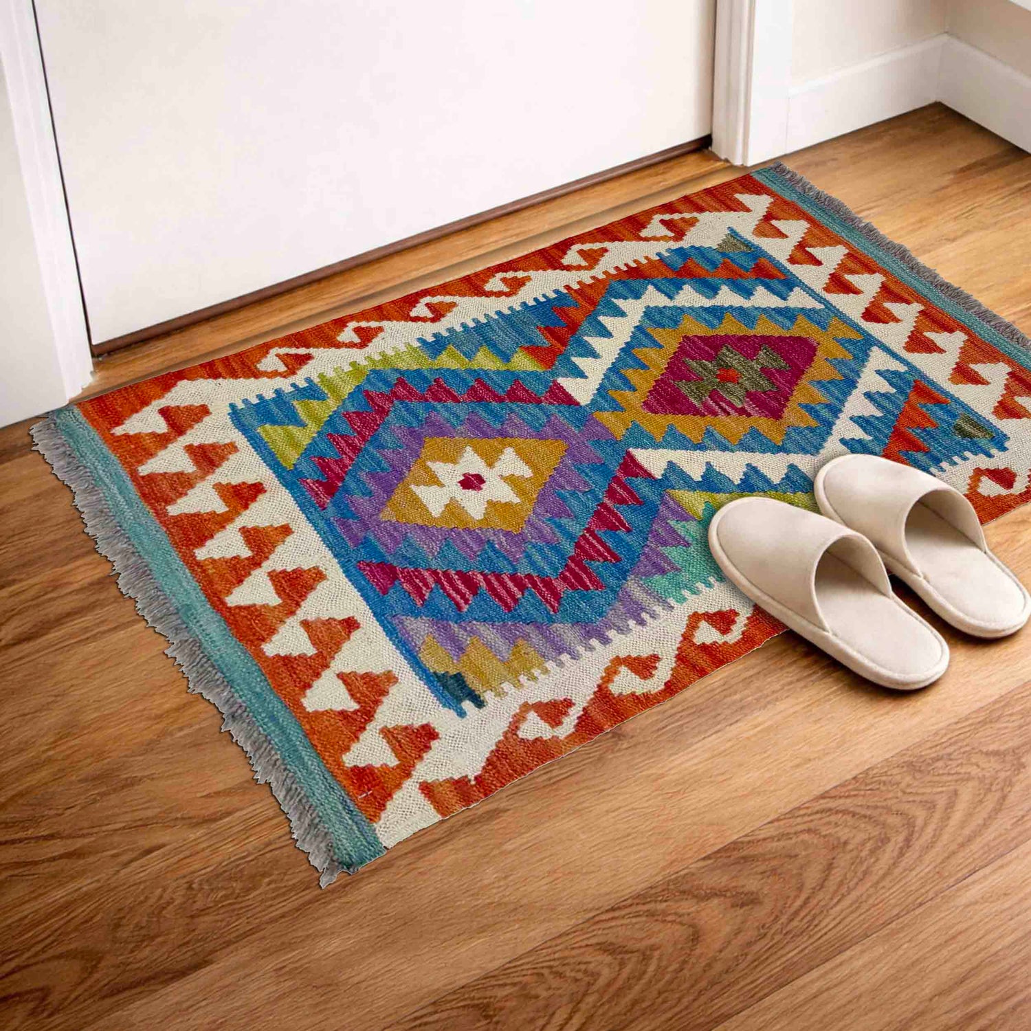 Handmade Multi Kilim Geometric 2x3 ft