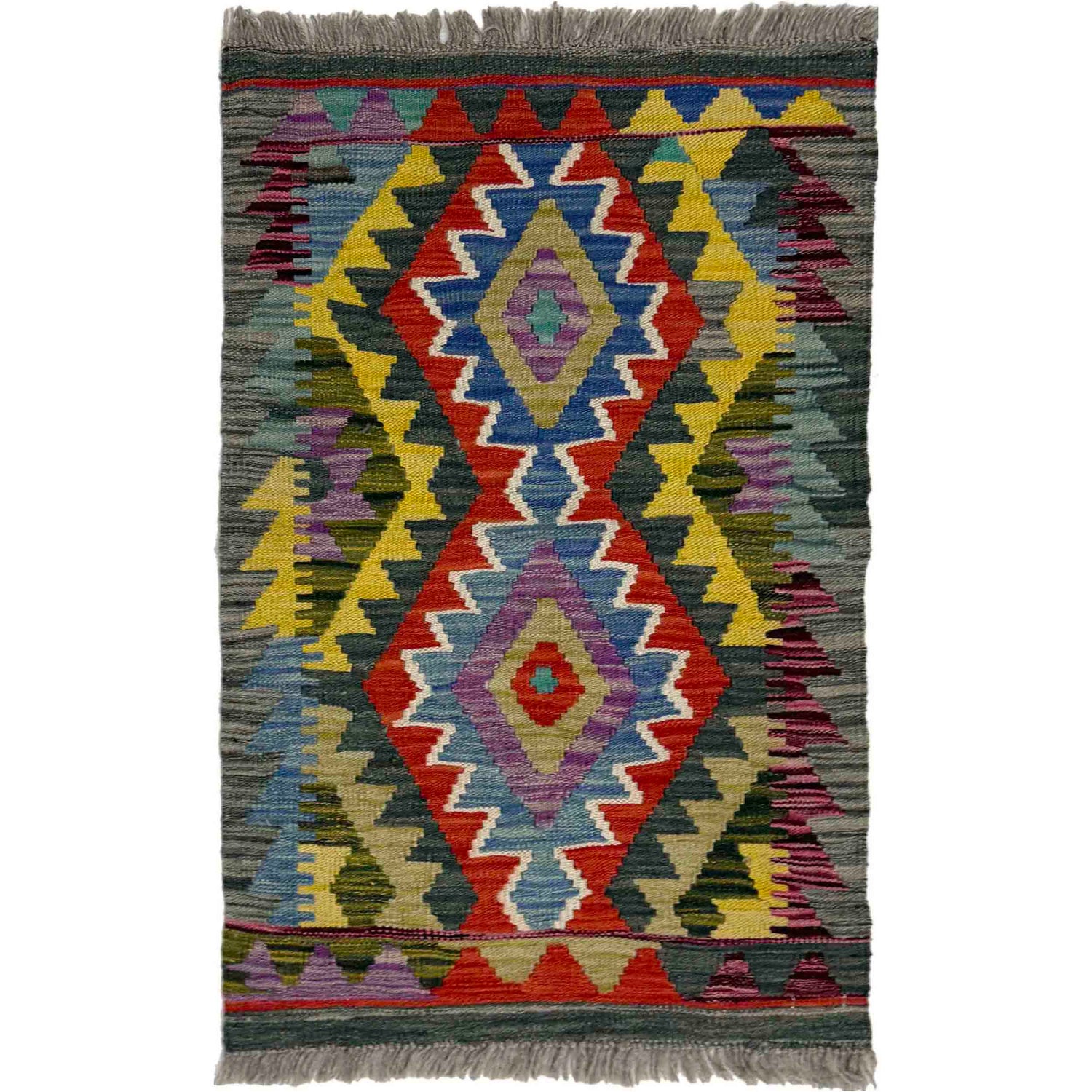 Handmade Multi Kilim Geometric 2x3 ft