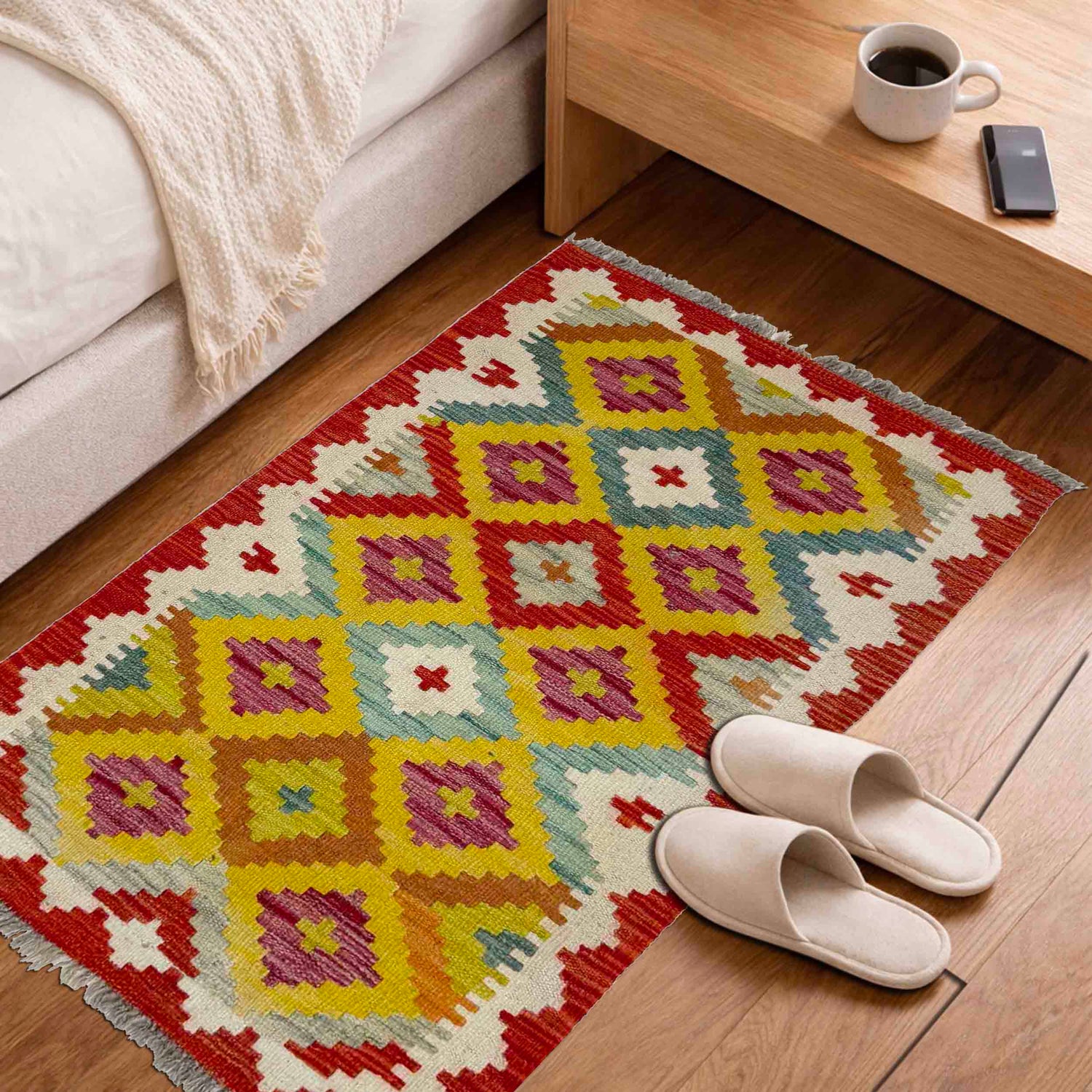 Handmade Multi Kilim Geometric 2x3 ft