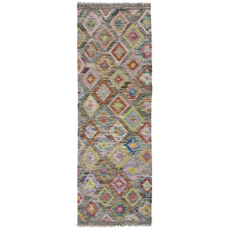 Handmade Multi Kilim Geometric 6' Runner