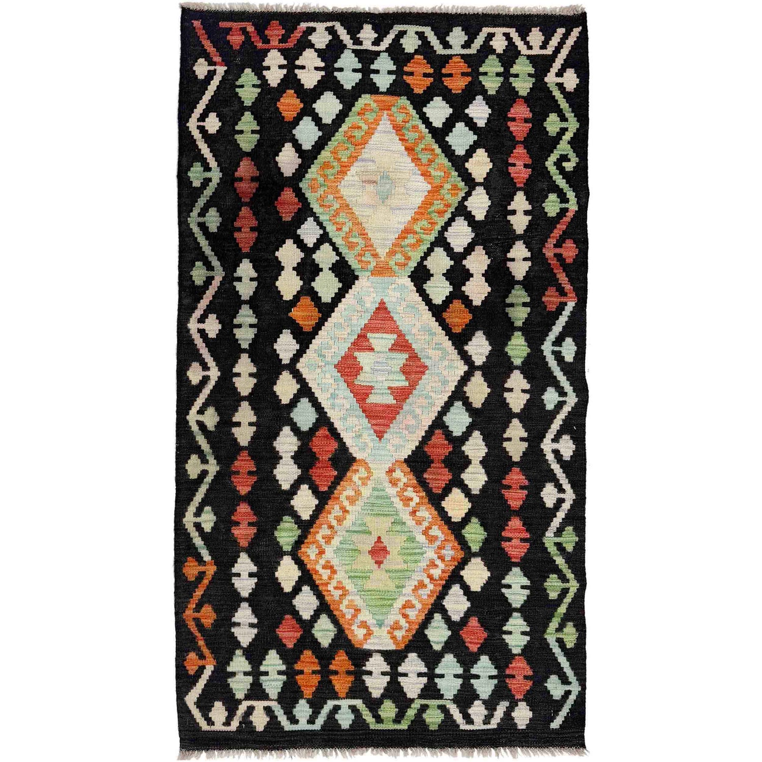 Handmade Multi Kilim Geometric 3x5 ft