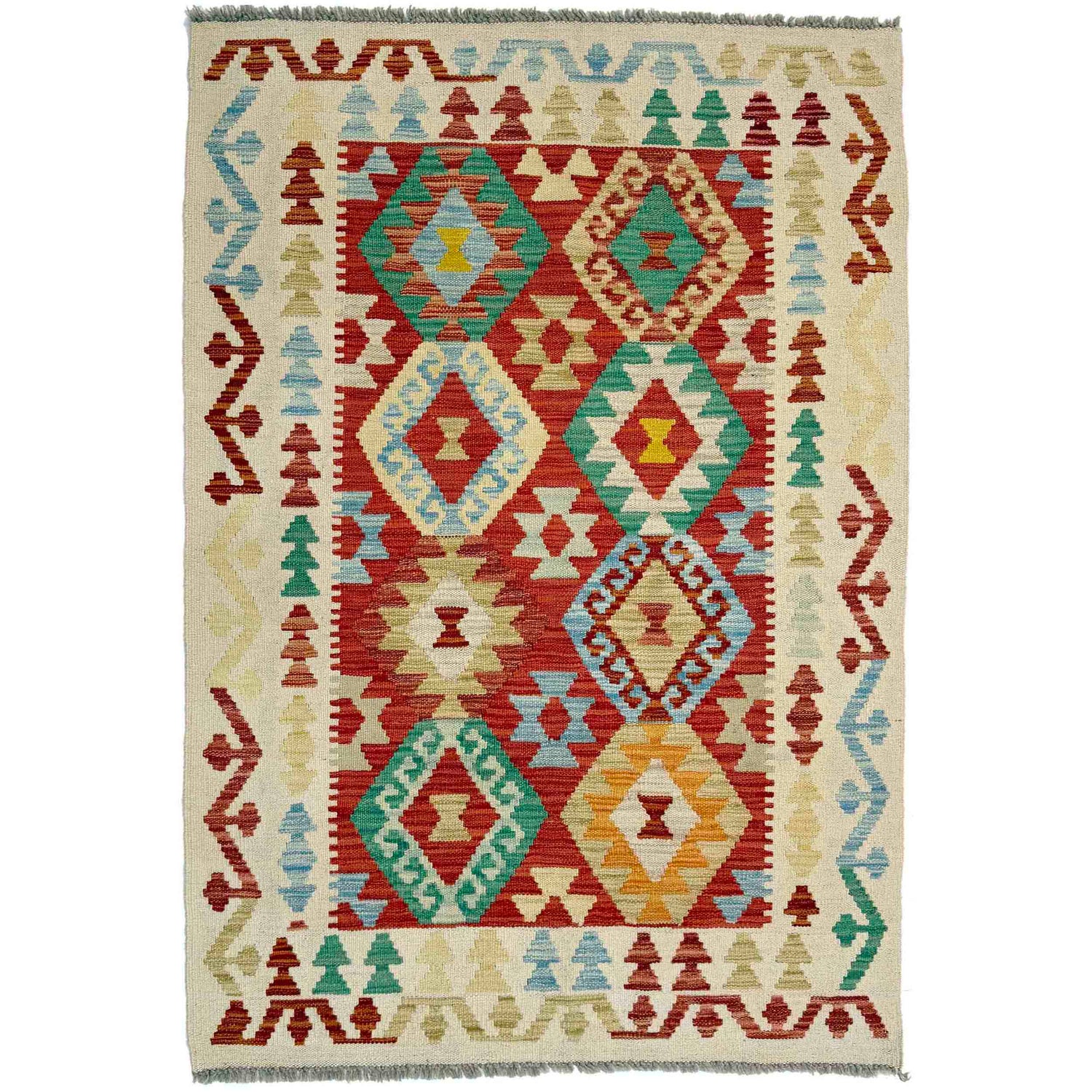 Handmade Multi Kilim Geometric 3x5 ft