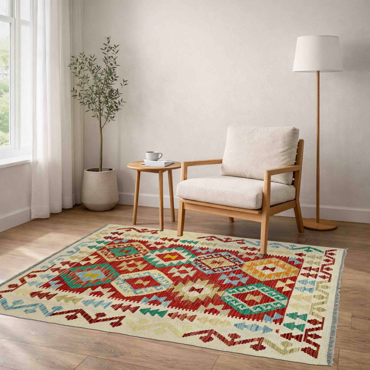 Handmade Multi Kilim Geometric 3x5 ft
