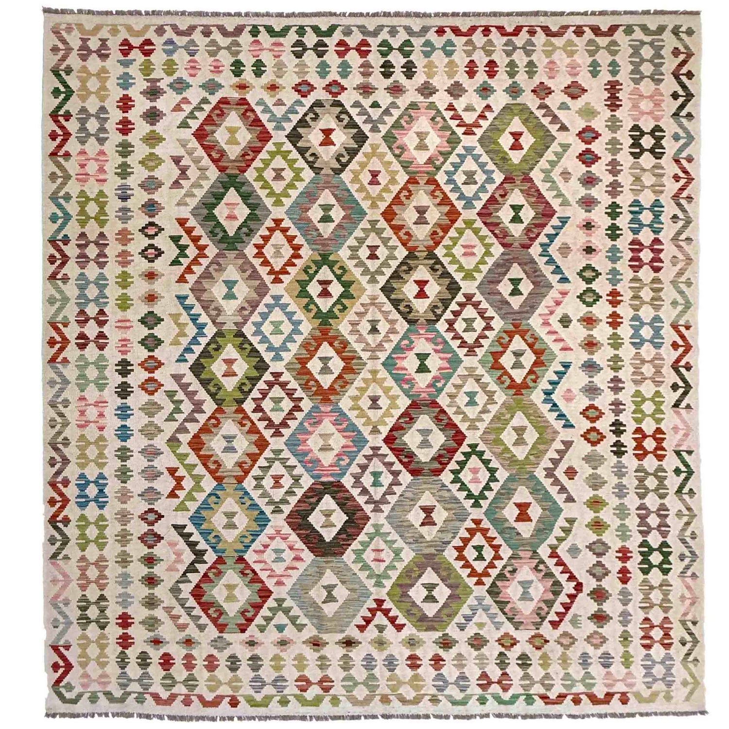Handmade Multi Kilim Geometric 8x10 ft