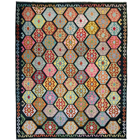Handmade Multi Kilim Geometric 9x12 ft