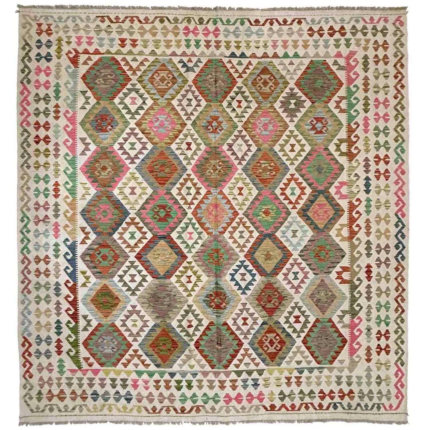Handmade Multi Kilim Geometric 8x10 ft