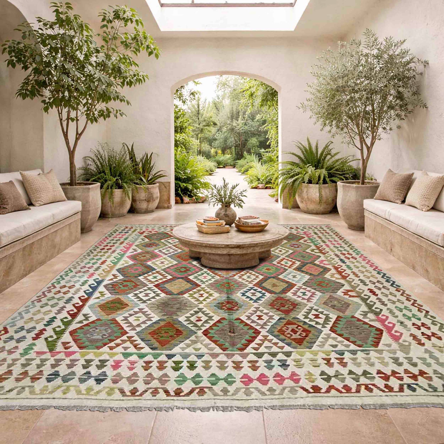 Handmade Multi Kilim Geometric 8x10 ft