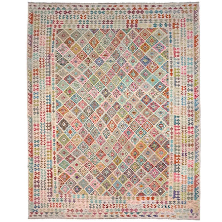 Handmade Multi Kilim Geometric 10x13 ft