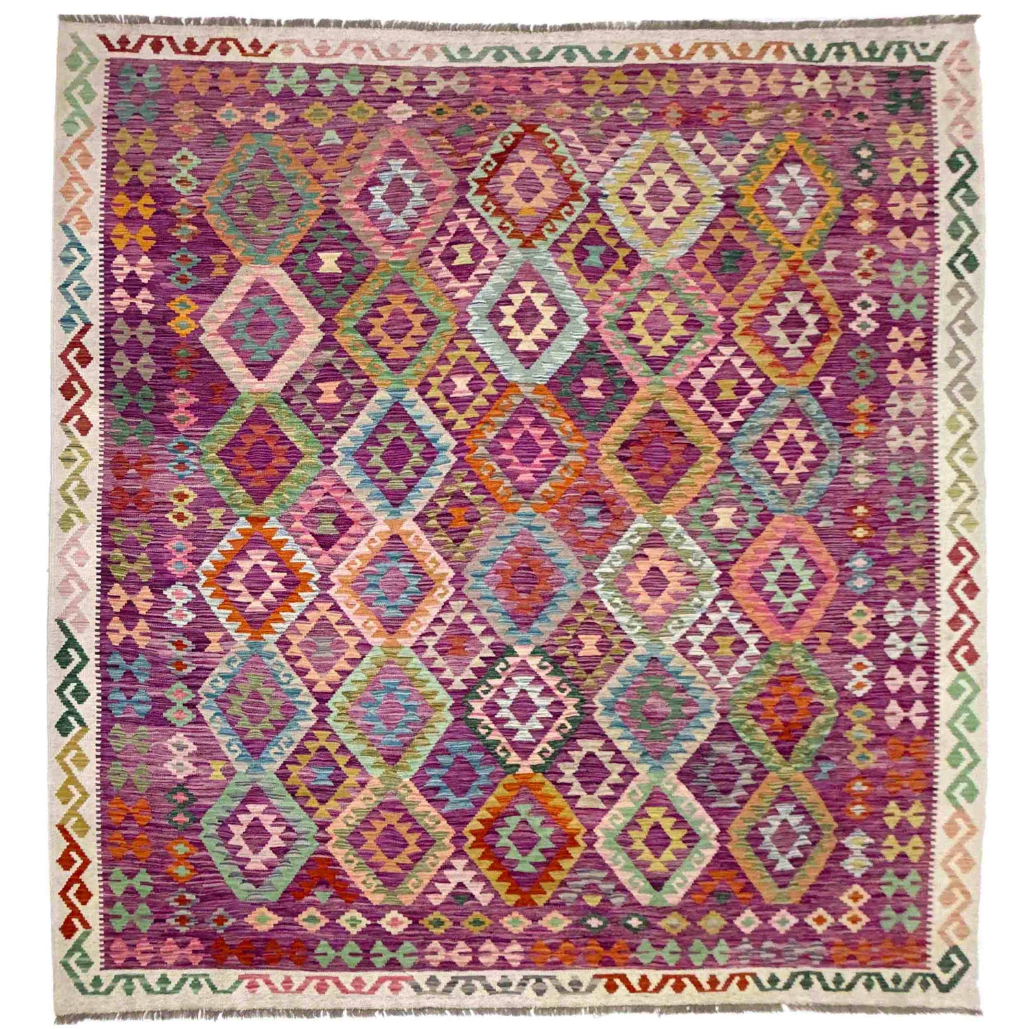 Handmade Multi Kilim Geometric 8x10 ft