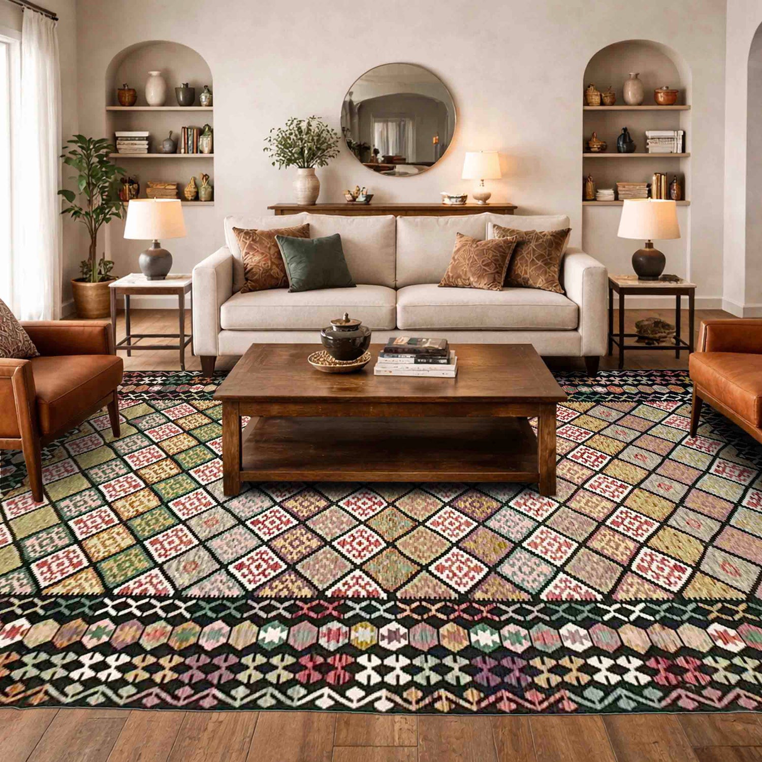 Handmade Multi Kilim Geometric 10x16 ft