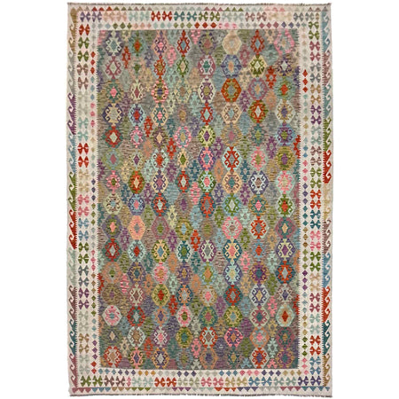 Handmade Multi Kilim Geometric 10x16 ft