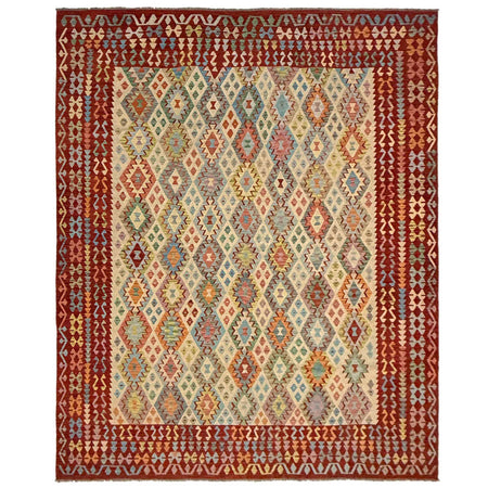 Handmade Multi Kilim Geometric 10x13 ft