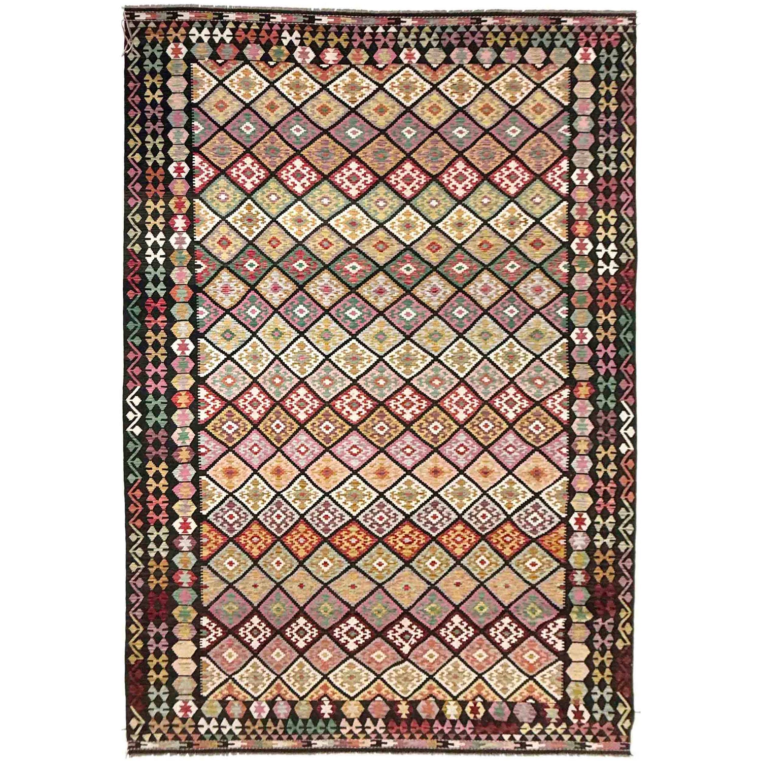 Handmade Multi Kilim Geometric 10x16 ft