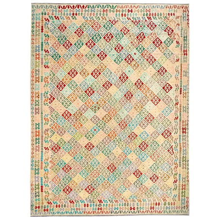 Handmade Multi Kilim Geometric 13x20 ft