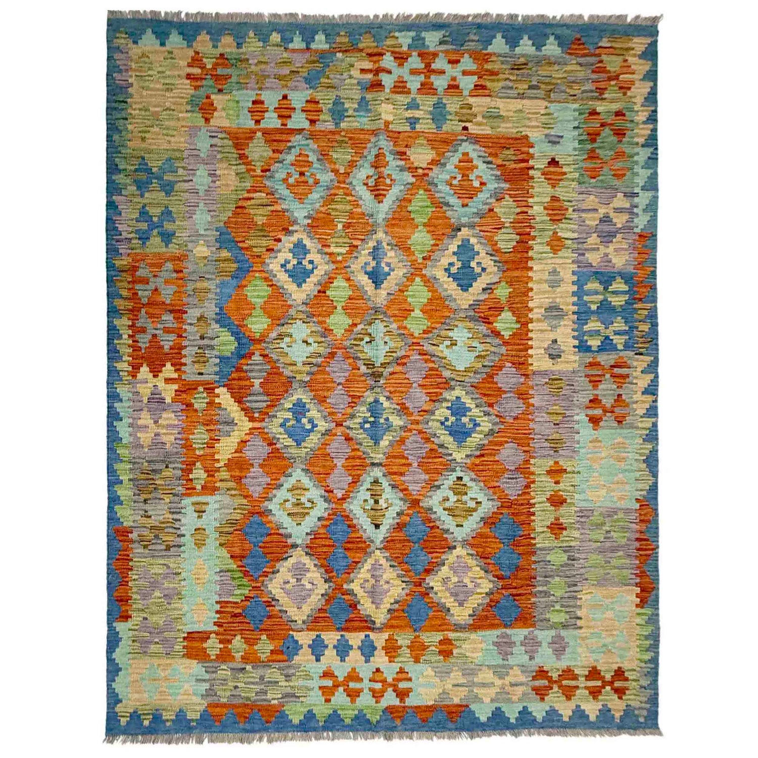 Handmade Multi Kilim Geometric 5x8 ft