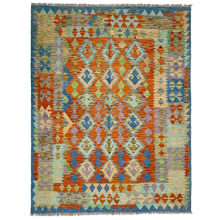 Handmade Multi Kilim Geometric 5x8 ft