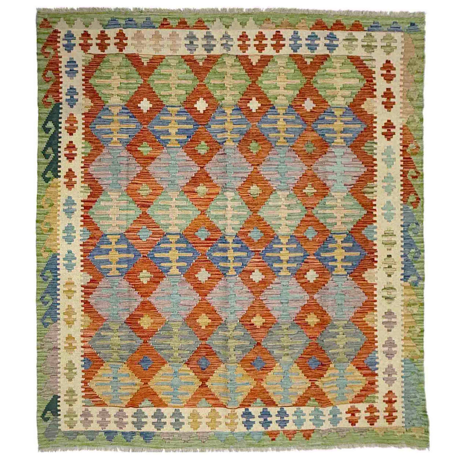 Handmade Multi Kilim Geometric 5x8 ft