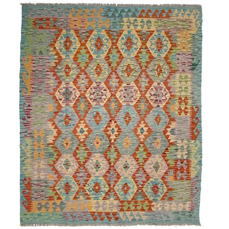 Handmade Multi Kilim Geometric 5x8 ft