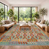 Handmade Multi Kilim Geometric 5x8 ft