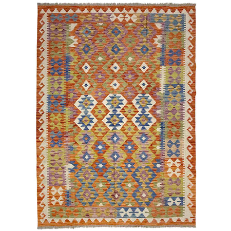 Handmade Multi Kilim Geometric 5x8 ft
