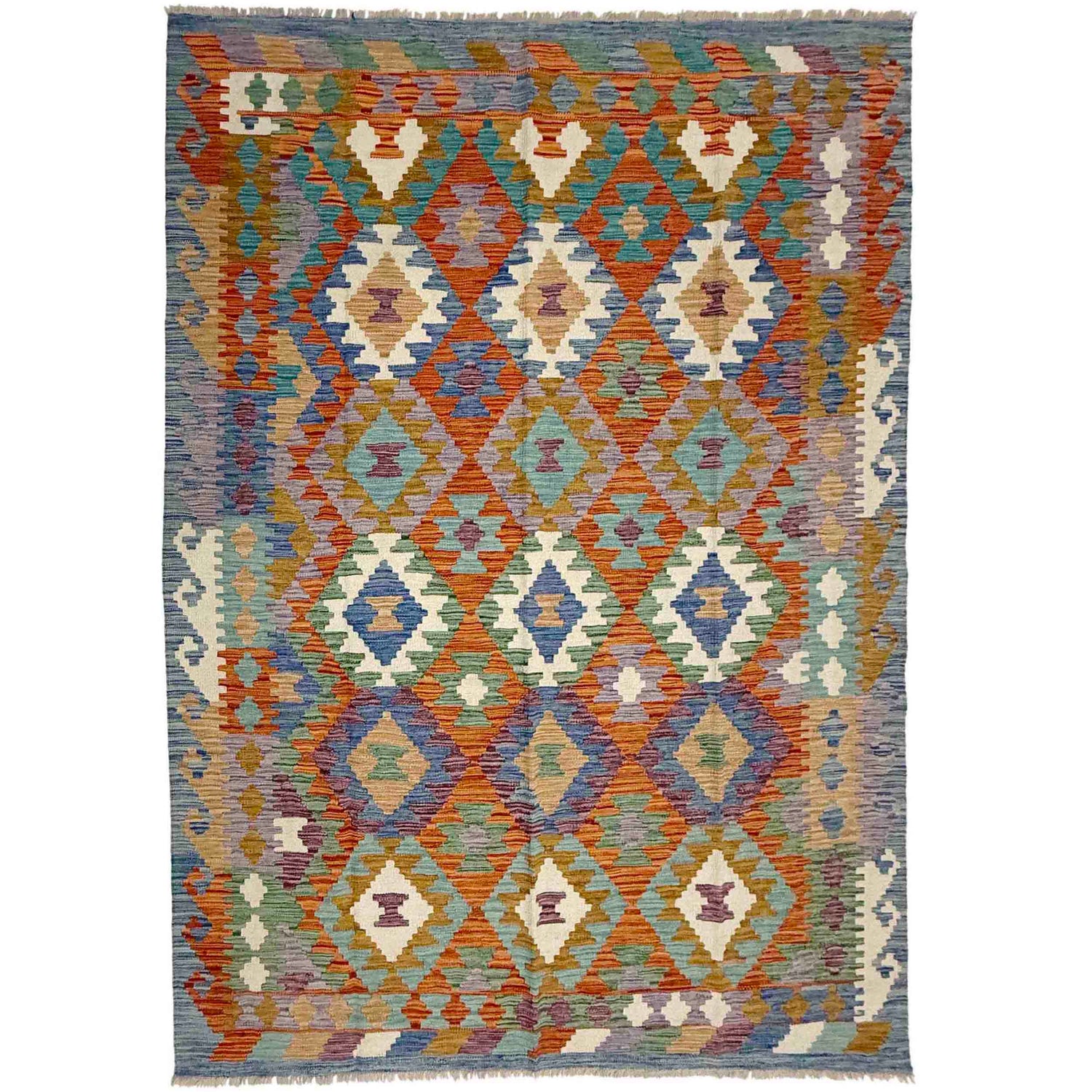 Handmade Multi Kilim Geometric 5x8 ft