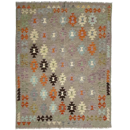 Handmade Multi Kilim Geometric 5x8 ft