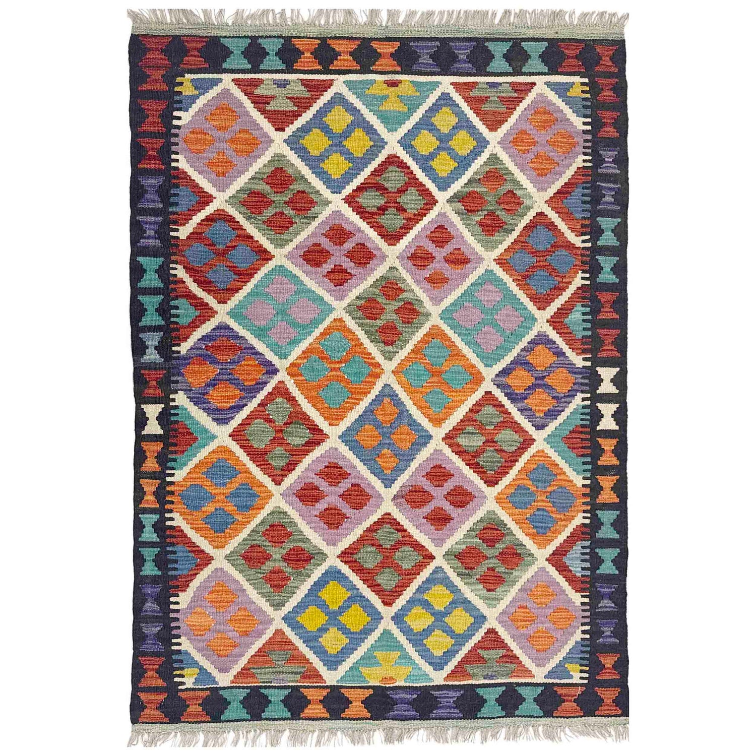 Handmade Multi Kilim Geometric 3x5 ft