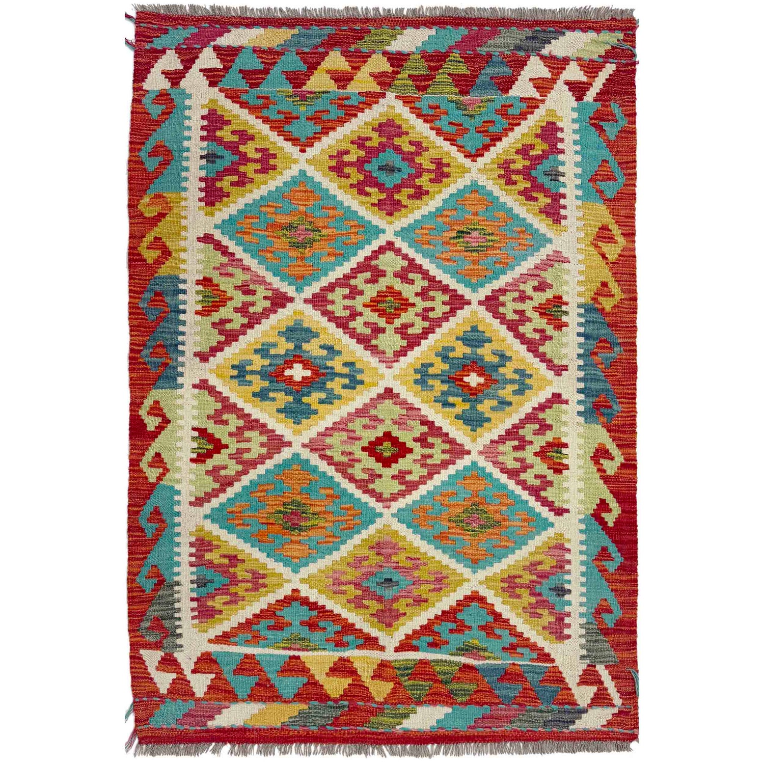 Handmade Multi Kilim Geometric 3x5 ft