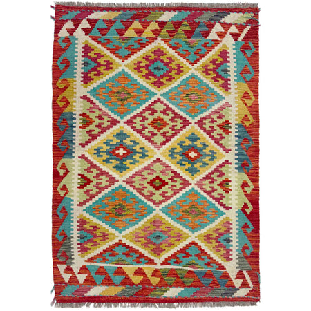 Handmade Multi Kilim Geometric 3x5 ft