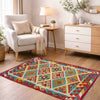 Handmade Multi Kilim Geometric 3x5 ft