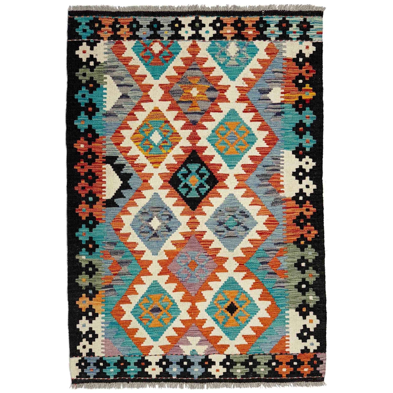 Handmade Multi Kilim Geometric 3x5 ft