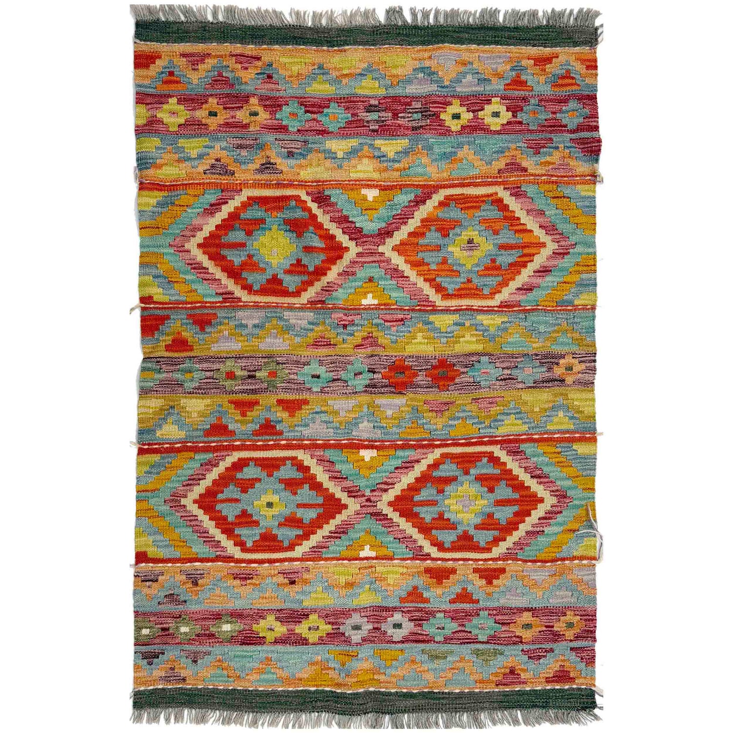 Handmade Multi Kilim Geometric 3x5 ft
