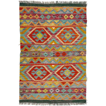Handmade Multi Kilim Geometric 3x5 ft